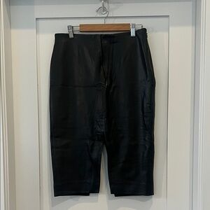 Aritzia Babaton Vegan Leather Midi Skirt – Black – Size 4